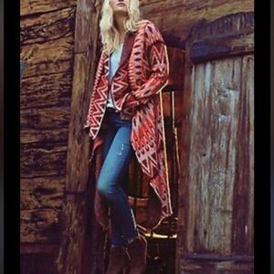 Anthropologie sleeping on snow maxi Cardigan size L euc